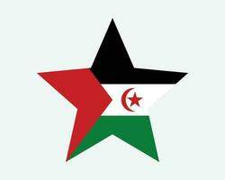 saharawi Star Flagge vektor