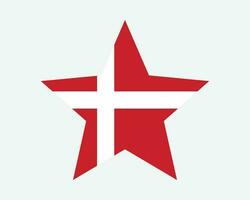 Danmark stjärna flagga vektor