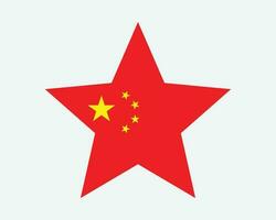 Kina stjärna flagga vektor