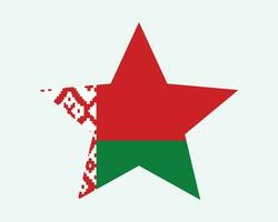 Vitryssland stjärna flagga vektor