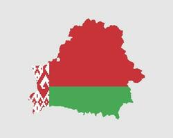 Vitryssland Karta flagga. Karta av Vitryssland med Land flagga. vektor illustration.