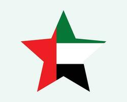vereinigt arabisch Emirate Star Flagge vektor