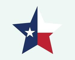 texas USA stjärna flagga vektor