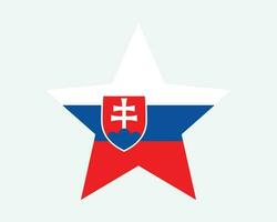 slovakia stjärna flagga vektor