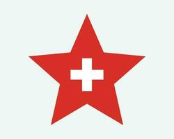 Schweiz Star Flagge vektor