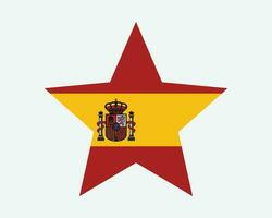 Spanien stjärna flagga vektor