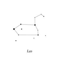 leo tecken. stjärnor Karta av zodiaken konstellation. vektor illustration