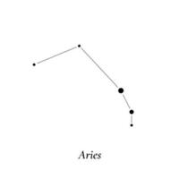 aries tecken. stjärnor Karta av zodiaken konstellation. vektor