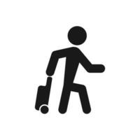 Passagier Tourist Symbol. einfach Vektor Design isoliert auf ein Weiß Hintergrund