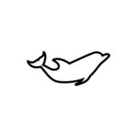 Delfin Symbol Vektor. Fisch Illustration unterzeichnen. Mörder Wal Symbol. Meer Leben Logo. vektor