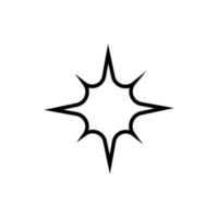 sunburst ikon vektor. retro stjärnor illustration tecken. pris märka symbol. stjärna logotyp. vektor