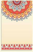 Jahrgang Besuch Karte. Blumen, Mandala und Ornament. orientalisch, islamisch, Arabisch, indisch Design Layout, Ottomane Motive, vektor