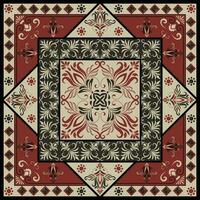 palestinsk mode Tillbehör design mattor och näsdukar. rektangel vektor mönster. matta