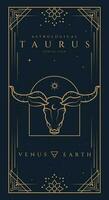 taurus tecken symbol zodiaken illustration vektor