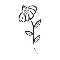 Hand gezeichnet Frühling Blume Design. süß Blumen- Dekoration Symbol Vektor Illustration Design