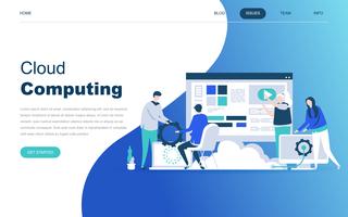 Modernes flaches Designkonzept der Cloud-Technologie vektor