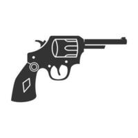 skjutvapen, pistol ikon logotyp design vektor