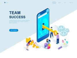 Isometrisches Konzept des modernen flachen Designs von Team Success vektor