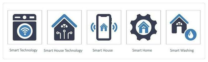 smart teknologi och smart hus teknologi vektor