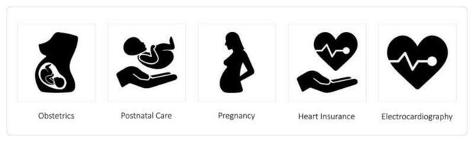 obstetrik, efter födelsen vård, graviditet vektor