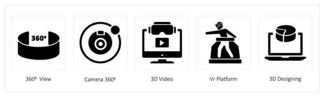 360 Grad Aussicht und 360 Grad vektor