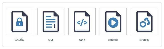 säkerhet, text, koda, innehåll vektor