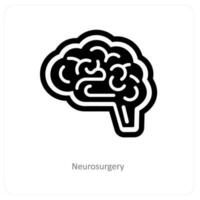 Neurochirurgie und Gehirn Symbol Konzept vektor