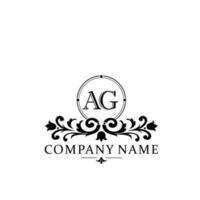 Initiale Brief ag einfach und elegant Monogramm Design Vorlage Logo vektor