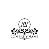 Initiale Brief ay einfach und elegant Monogramm Design Vorlage Logo vektor