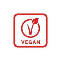 vegan förpackning mark ikon symbol vektor