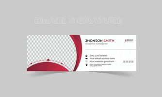 minimal Stil Email Unterschrift Vorlage Design vektor