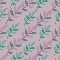 organisch Blätter nahtlos Muster. einfach Stil. botanisch Hintergrund. dekorativ Wald Blatt Hintergrund. vektor