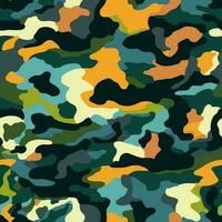 abstrakt Grün Farbe tarnen nahtlos Muster. Militär- camo endlos Hintergrund. vektor