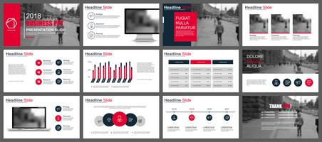 Vorlagen für Business-Präsentationsfolien aus der Infografik vektor