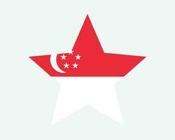 singapore stjärna flagga vektor