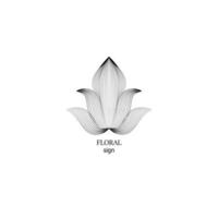florale Logo-Design-Vorlagen im Umriss-Stil. abstraktes Blumensymbol für Monogramme und Embleme. florales Zeichen. Blume gezeichnetes Symbol. vektor