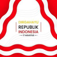 Poster Design zum indonesisch Unabhängigkeit Tag. Text Dirgahayu republik Indonesien 17 Augustus. benutzt zum Poster, Sozial Medien, Banner, Hintergrund vektor