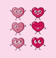 Bündel von Valentinstag-Herzen-Zeichen vektor