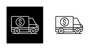 Geld-LKW-Vektor-Symbol vektor