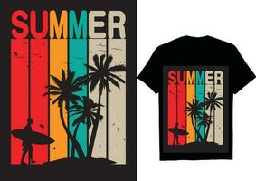 Sommer-T-Shirt-Design-Vorlage vektor