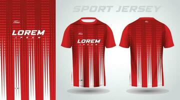 rotes T-Shirt Sport-Jersey-Design vektor