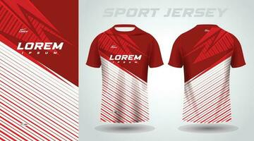 rotes T-Shirt Sport-Jersey-Design vektor