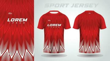 rotes T-Shirt Sport-Jersey-Design vektor