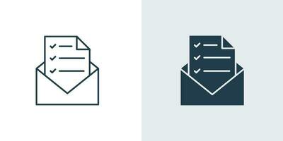 Email Briefumschlag Brief Symbol Vektor. Mail Briefmarke, Email Briefkasten, SMS, Nachricht, Kommunikation Konzept Gliederung und solide Vektor Illustration