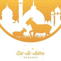 Eid al Adha Illustration Vektorgrafik von gut für den islamischen Tag, Eid Mubarak, Eid Fitr, Grußkarte, Hintergrund. eps 10 vektor