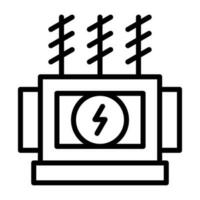 Leistung Transformator Vektor Symbol