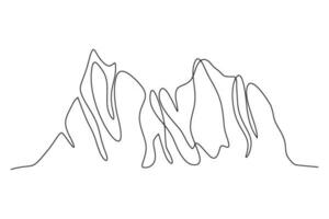Eisberg kontinuierlich Linie Vektor Illustration Design