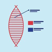 färgrik hälsa bioteknik dna vektor illustration