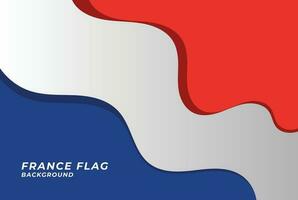 einfach Frankreich Welle National Flagge Farbe Hintergrund Vektor