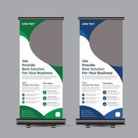 Business Roll Up Standee Design Banner Vorlage vektor